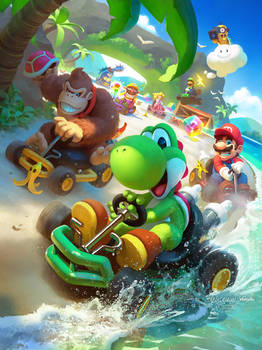 Koopa Beach - Mario Kart 64 Fanart