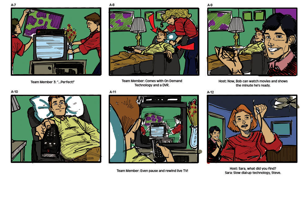 Cablevision Deviantart Cable 'Makeover' Storyboard2 by MattWieman on DeviantArt
