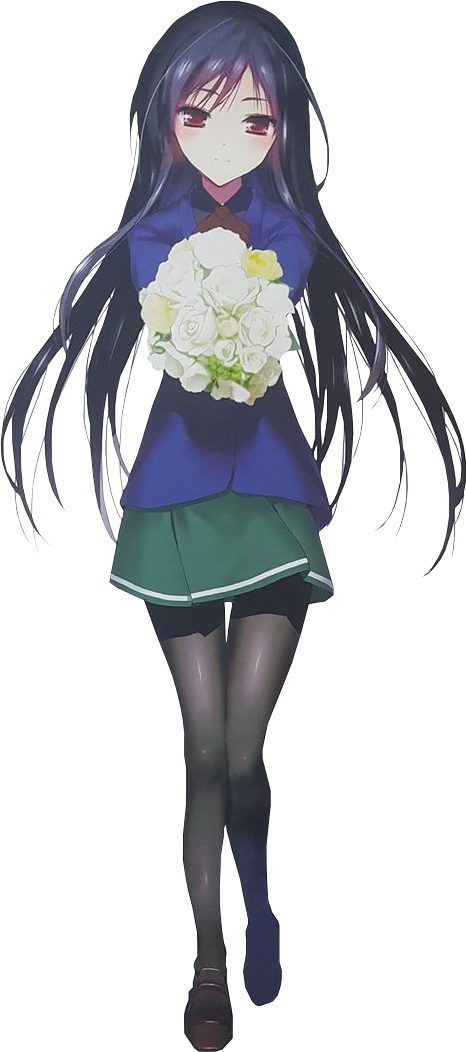 Accel World Kuroyukihime w/ flowers render