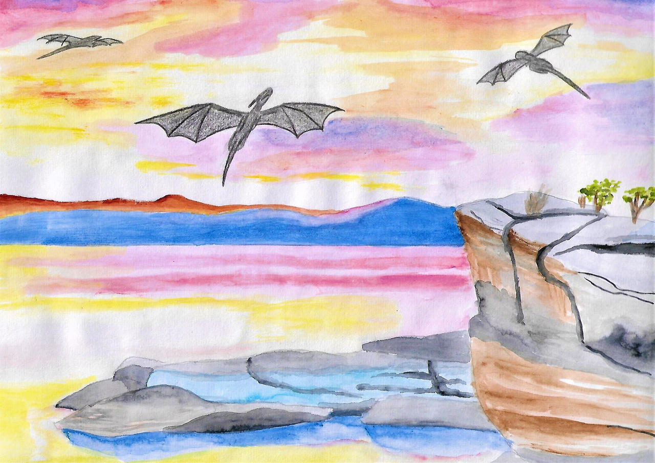 Sunset dragons