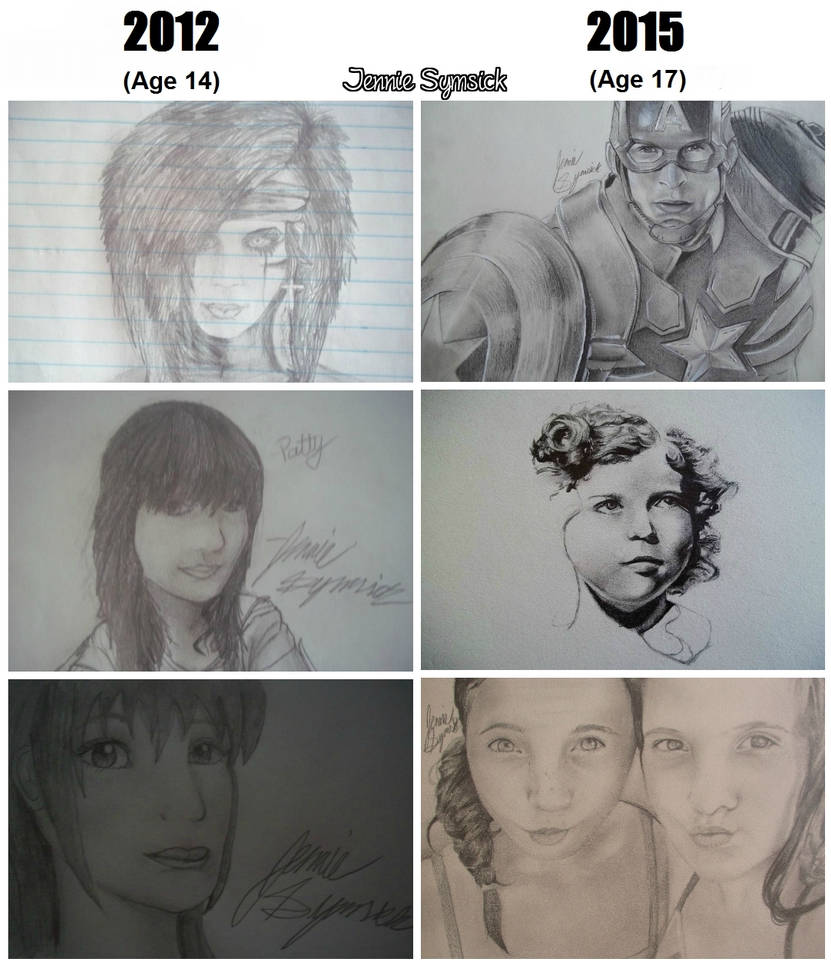 Different Version Drawing Old VS New drawings! by emokitten687 on DeviantArt