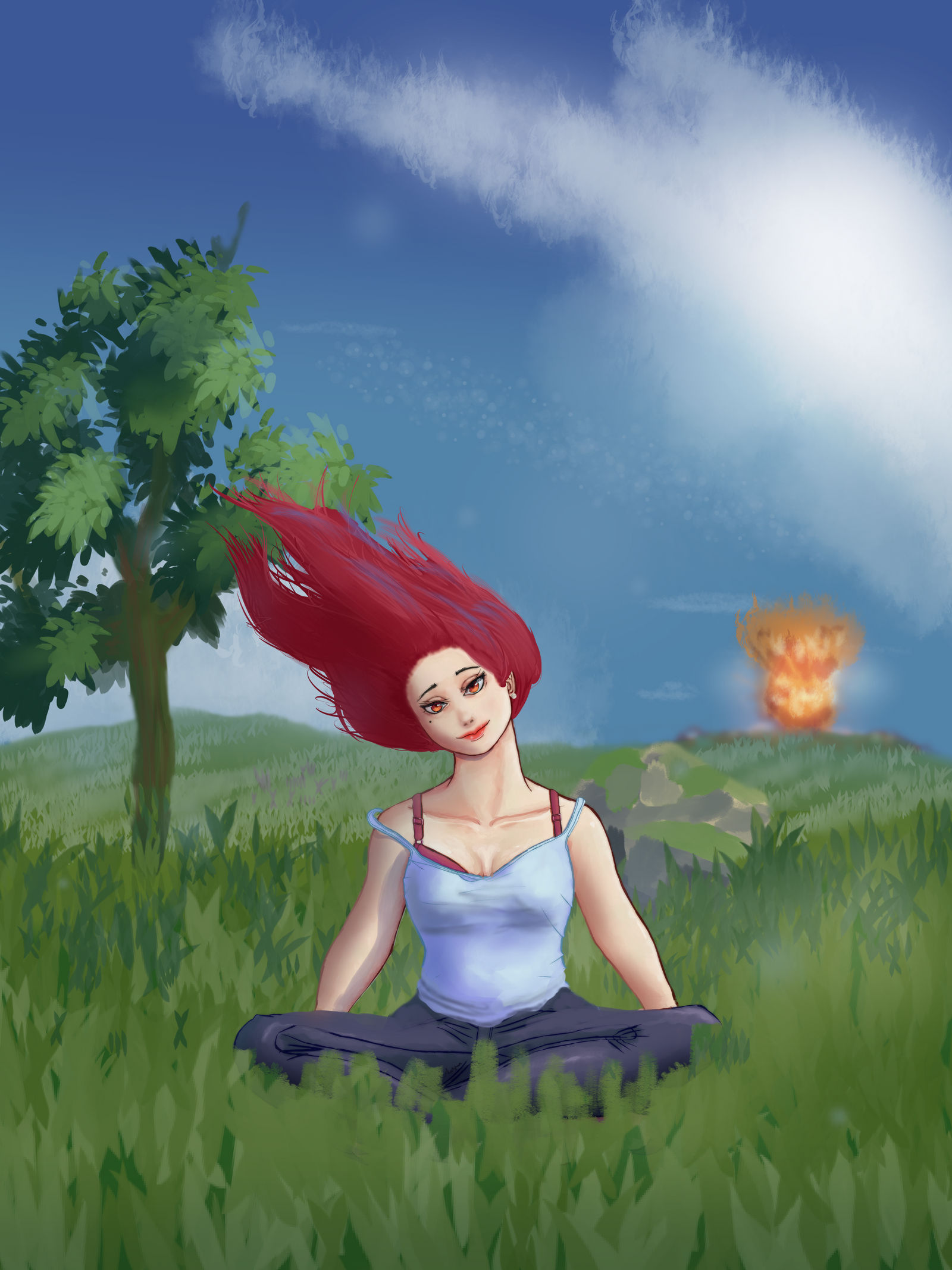 Sitting fire remake by MajiJura on DeviantArt