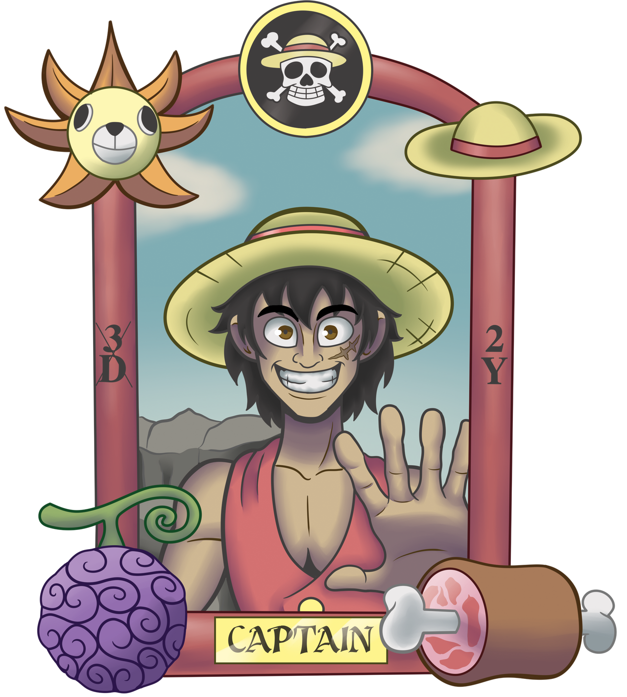 monkey d. luffy- straw hat captain by nectp on... Monkey D. Luffy: The Captain by TheOmegas2 on DeviantArt