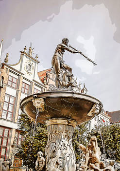 Neptune's Fountain in Gdansk (Style 01)