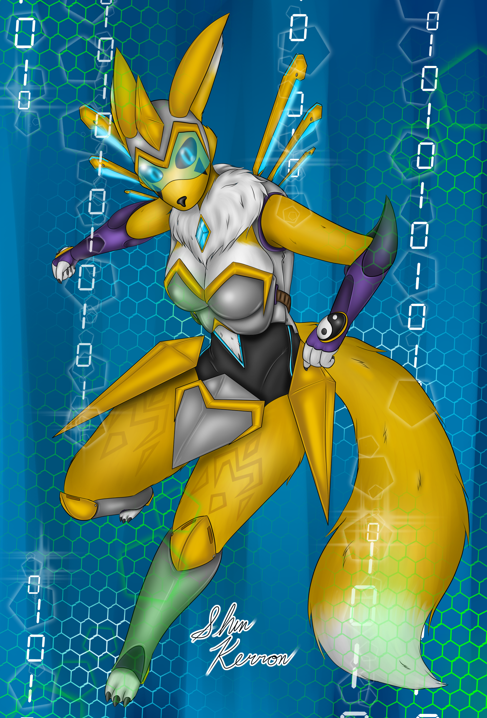 Armored Renamon Gwendolyn - 2021 Redesign by Shin-Kerron on DeviantArt