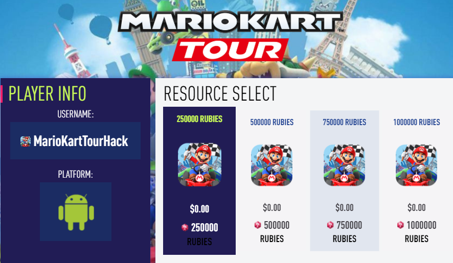 Mario Kart tour Mod Apk