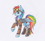 steampunk Rainbow Dash by SchizoidTomii