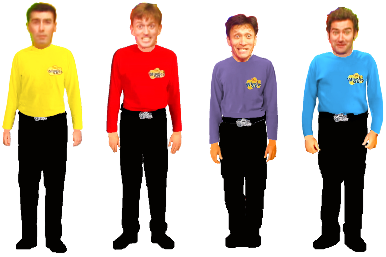 The Wiggles In Mid 1997 Muscleman Murray And Funn By the-wiggles-in-mid-1997-muscleman-murray-and-funn-by