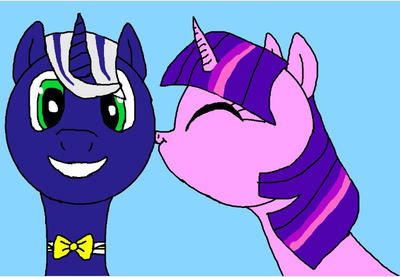 Twilight Sparkle kiss my OC Star Luck 