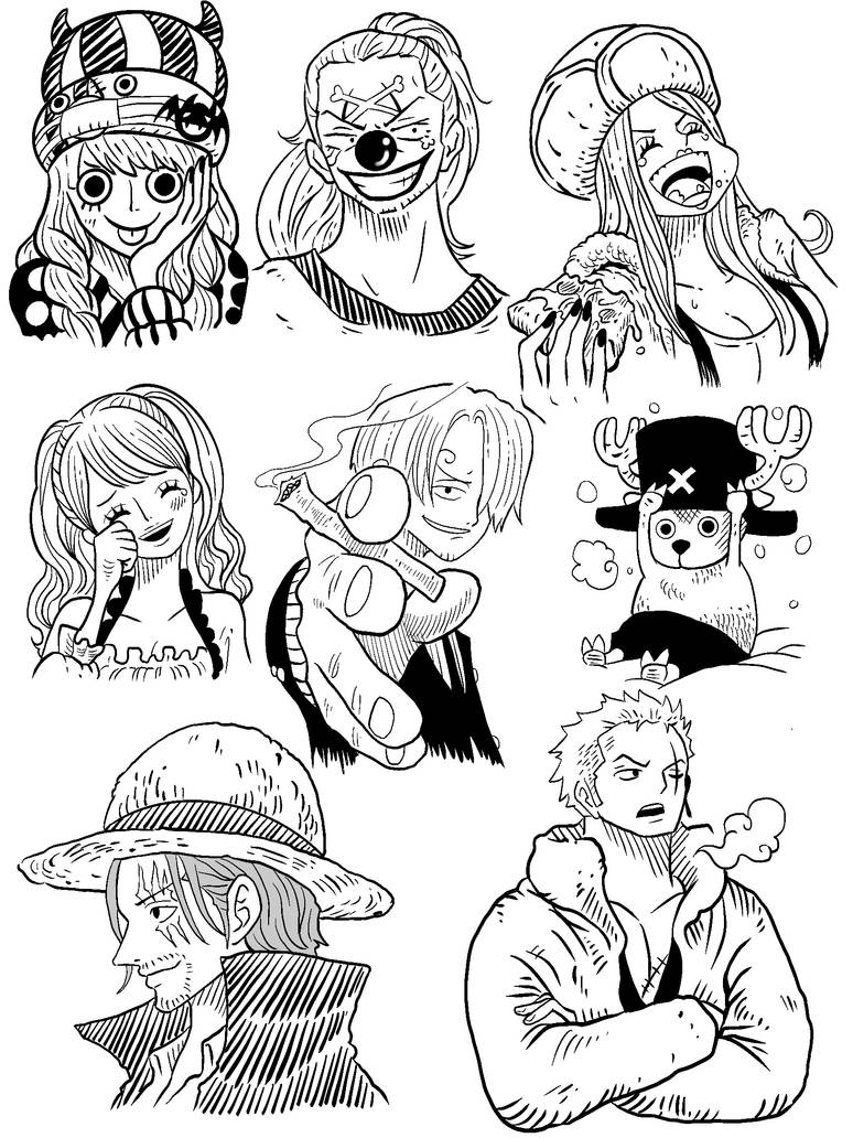 One piece characters design by MendozaAB on DeviantArt