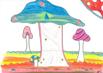 Mushroom Field Commission - Original Sold