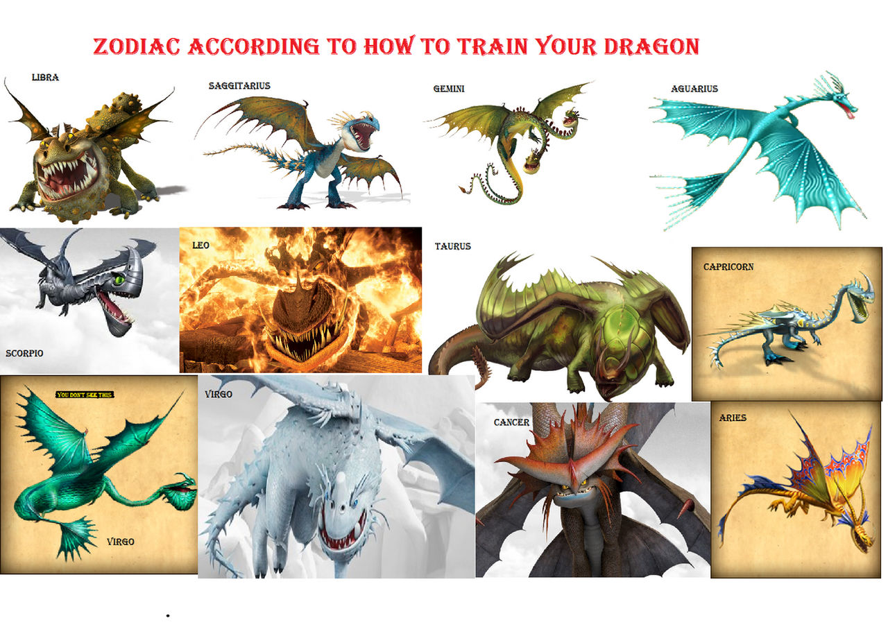 The Zodiac Signs According to HTTYD 1/2 by AlyssaQueen on DeviantArt