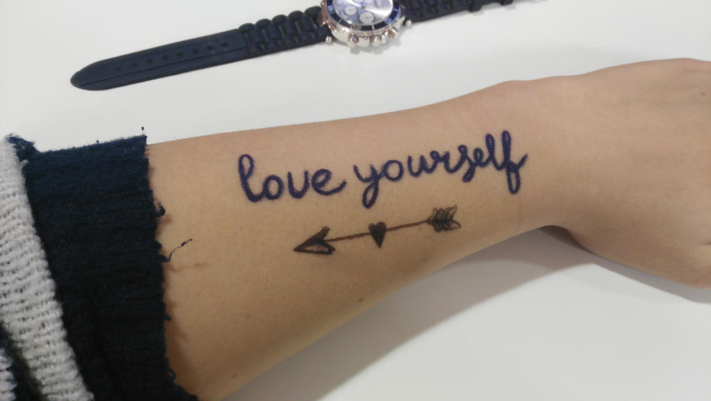 Make-up tattoo Love Yourself by AlyssaQueen on DeviantArt
