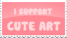 support cute art stamp :3