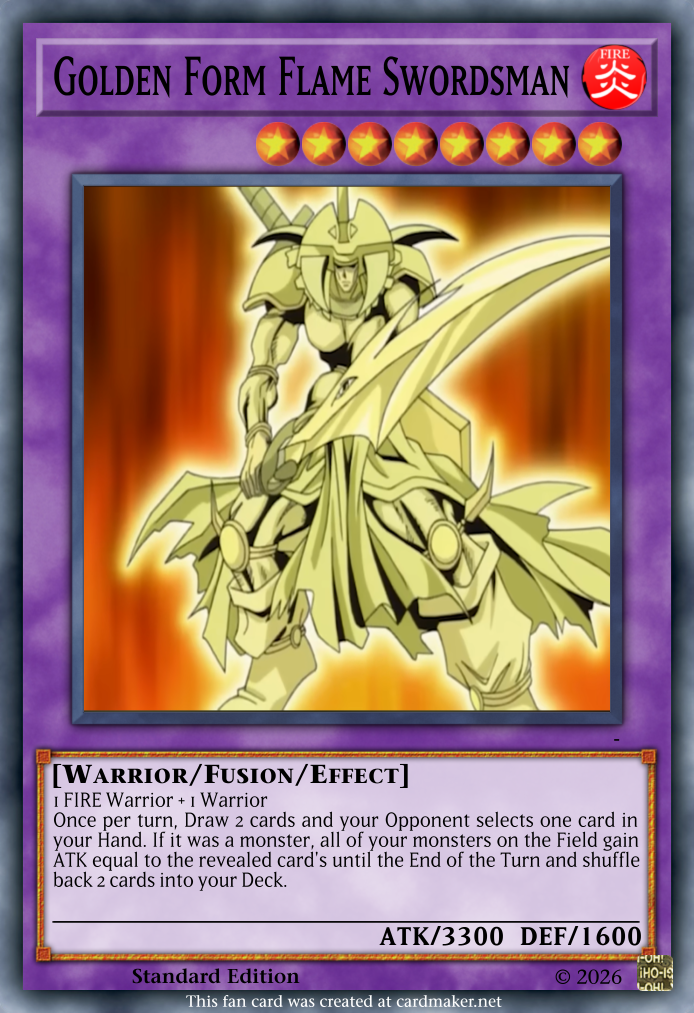 fire warrior deck yugioh Complete Custom for Yu-Gi-Oh! You can add 1 Spell/Trap that mentions Flame Swordsman from your Deck to your hand YuGiOh Structure Deck Fire Kings