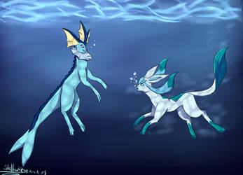 XXVII Vaporeon and Glaceon