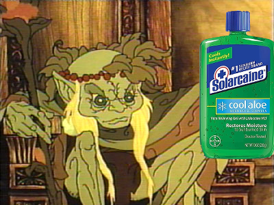 Elf King, as depicted in the Rankin-Bass adaptation of The Hobbit, is presented with aloe vera cream, which he needs to recover from these scalding statements made by an exiled murderer