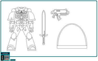 Space Marine Color Template