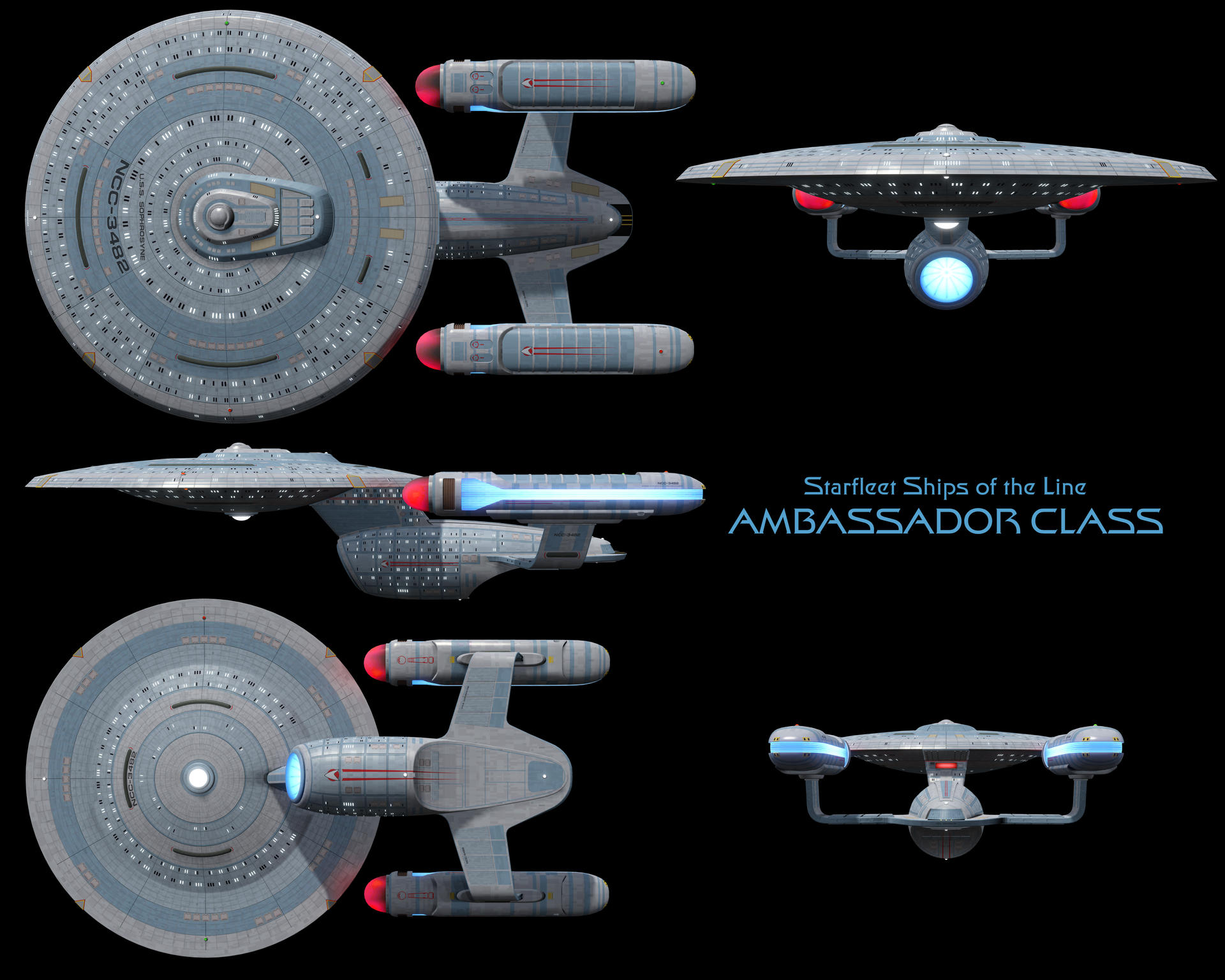 Deviantart Ambassador Class Ambassador Class Starship - High Resolution by Enethrin on DeviantArt