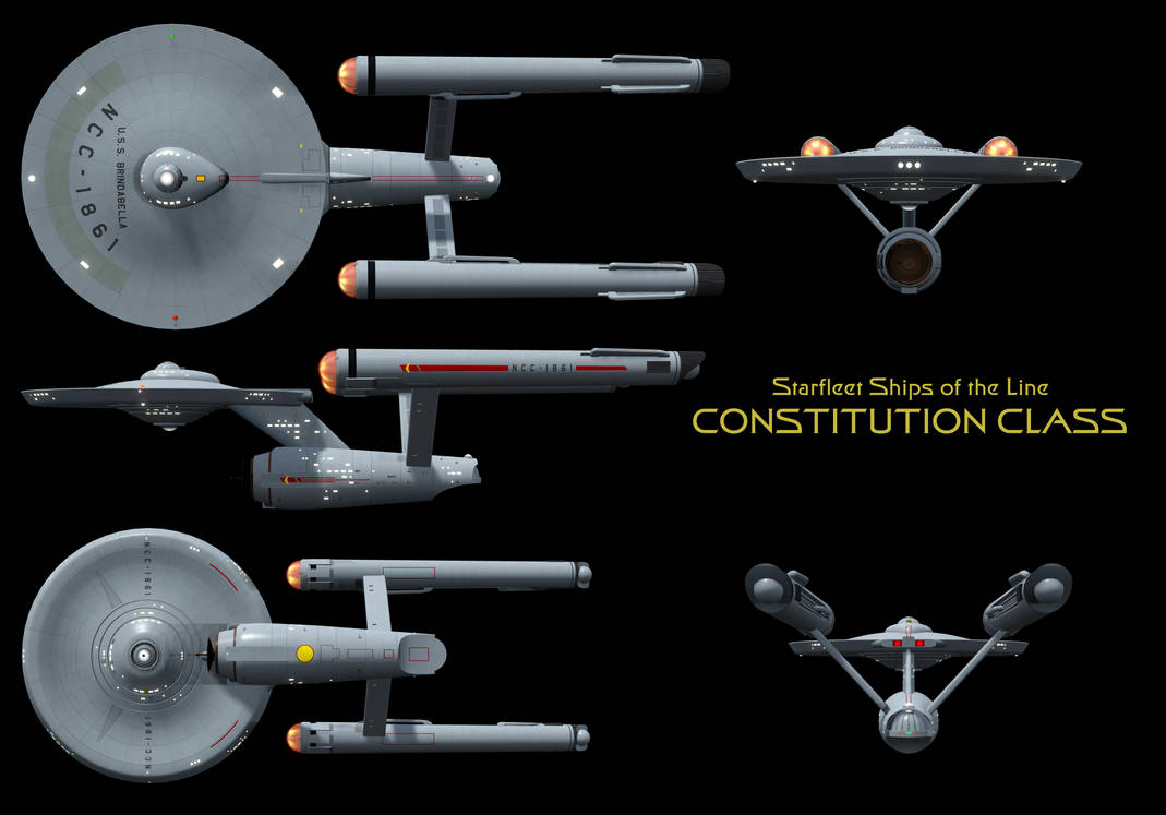 Constitution Class Starship - High Resolution by Enethrin on DeviantArt