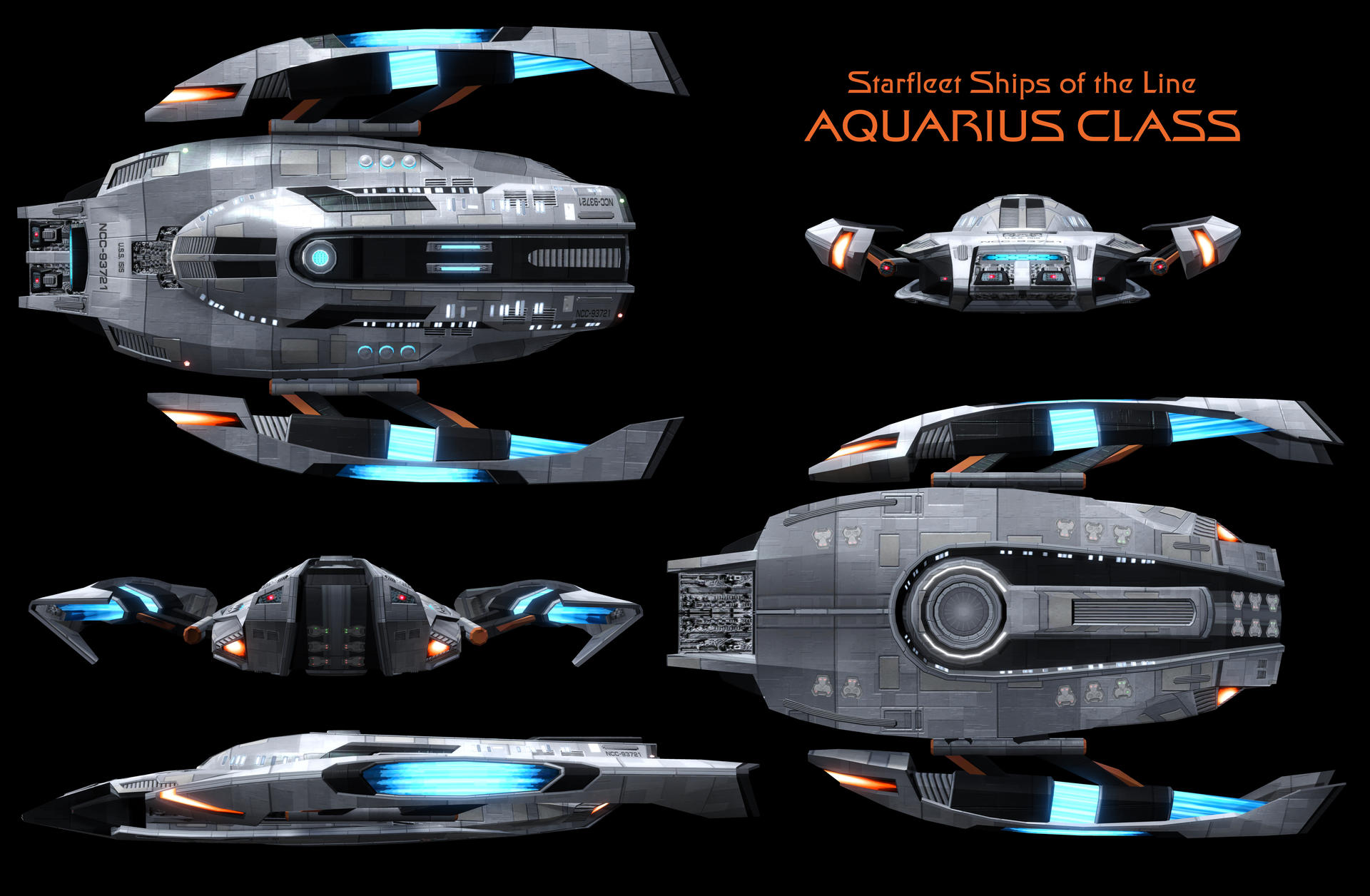 Atantis Class Starship Aquarius Class Starship - High Resolution by Enethrin on DeviantArt