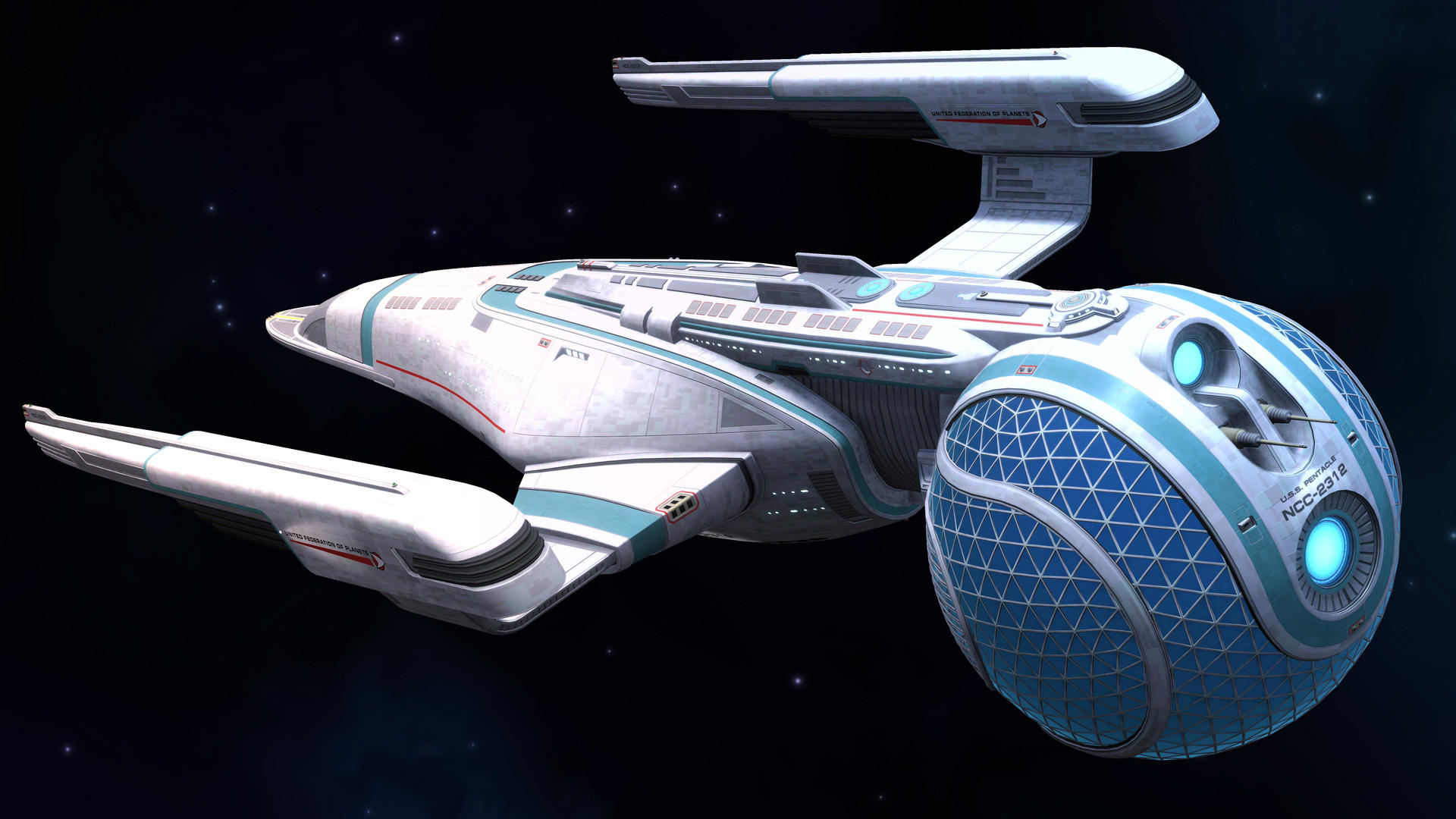 Horizon Class Starship Dorsal Shot - 2025 Remaster