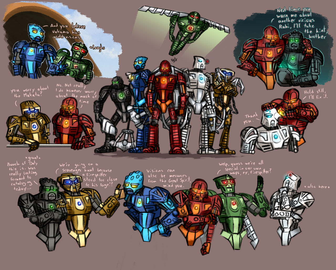 Toa Metru Doodles by RahkshiChao on DeviantArt