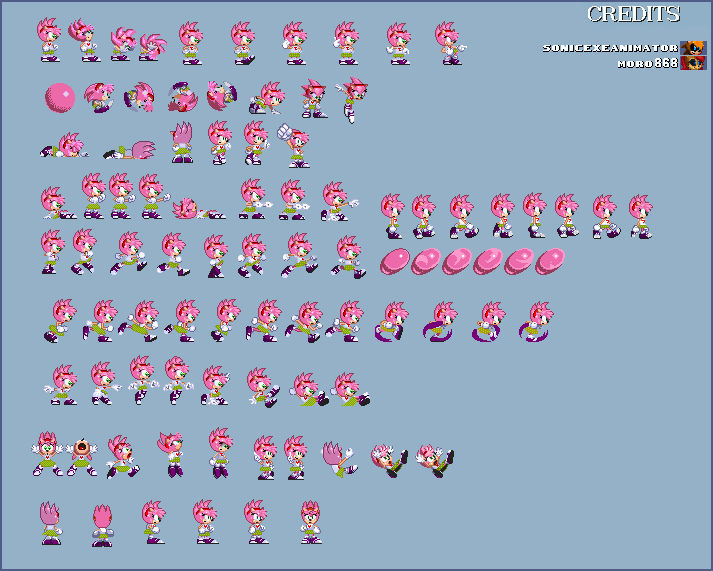 AyKa7 on Game Jolt: Work in progress on new Fleetway Amy sprites. These  sprites will be