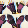 Purple and Black Gloves