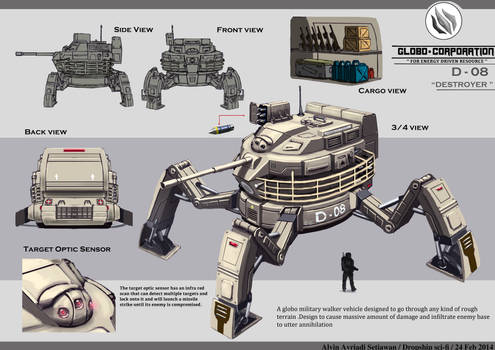 Military Walker - Concept design by Alvinas