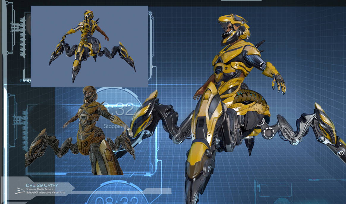 Cyborg - 3D model by Cathy Zhou by 3dsensemediaschool on DeviantArt