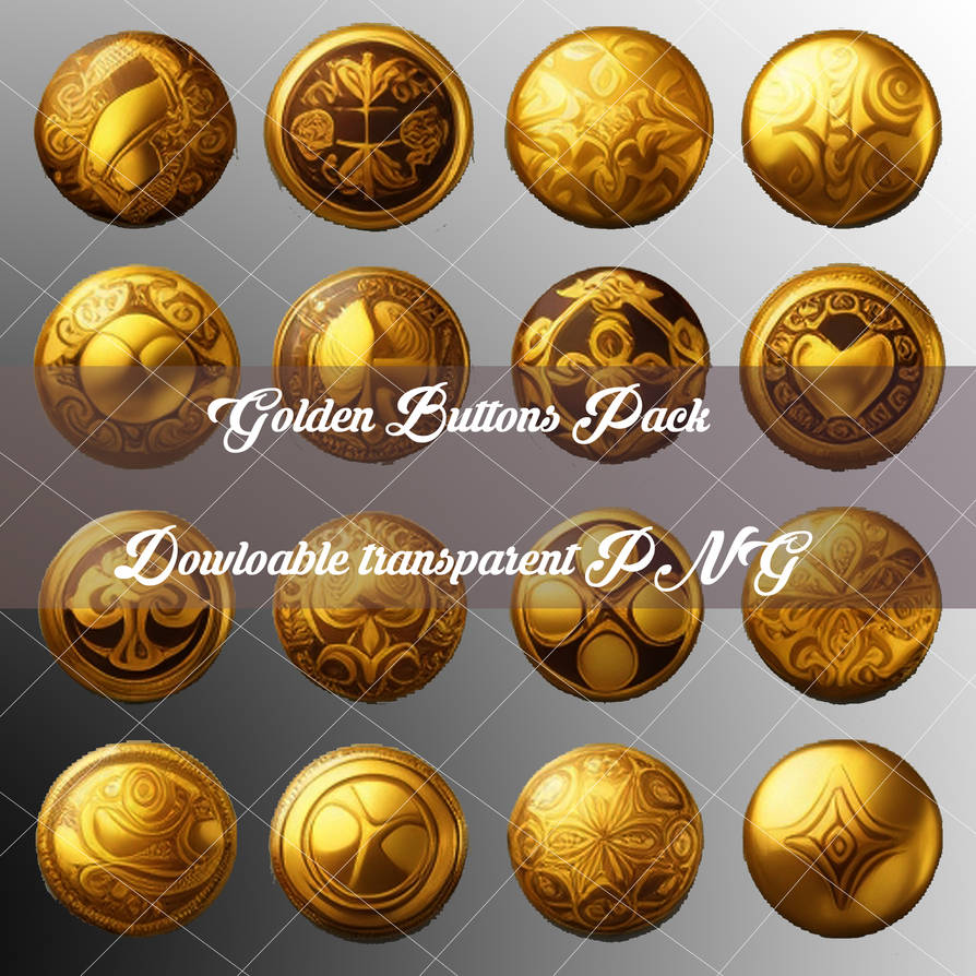 Golden Buttons Pack by MysticalStock on DeviantArt