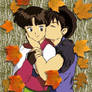 Miroku Sango Kiss on Cheek