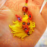 Flareon mini doll necklace