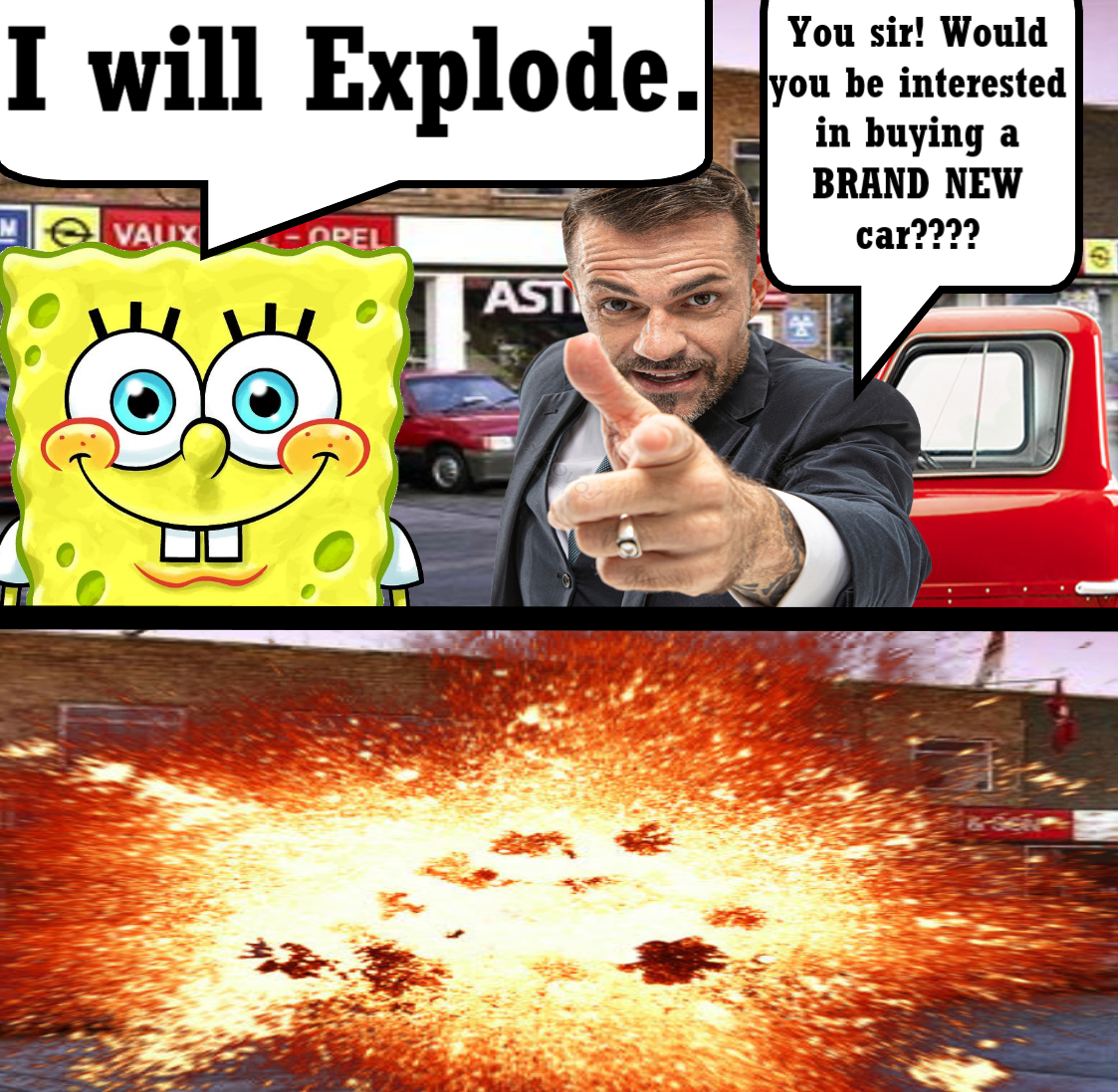 SpongeBob BLEW UP by FunnyFrendo34 on DeviantArt