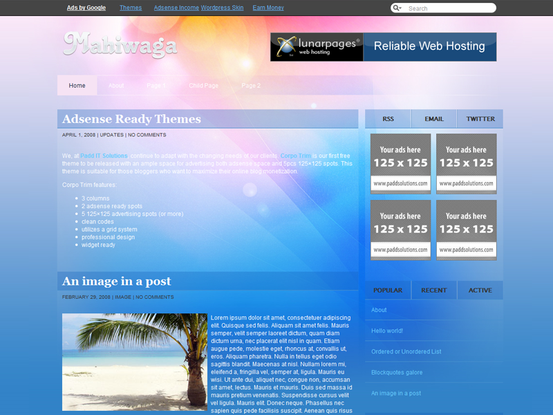 Mahiwaga WordPress Theme