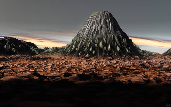 Dusk Rock Volcano