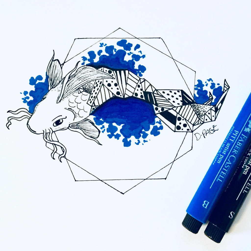 Geometric Koi Fish Tattoo Design by CrystallotusArt on DeviantArt