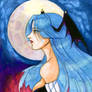 Morrigan with moon.