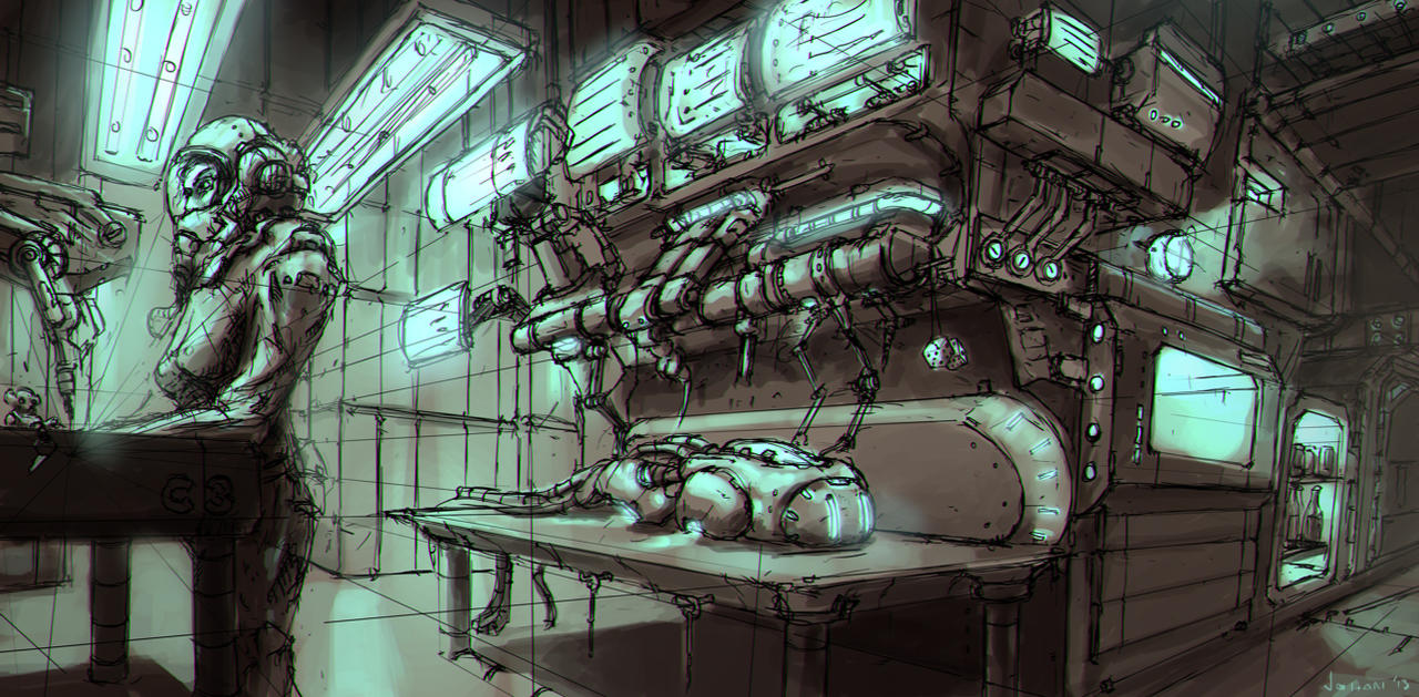 Concept Art: Laboratory by ESPj-o on DeviantArt