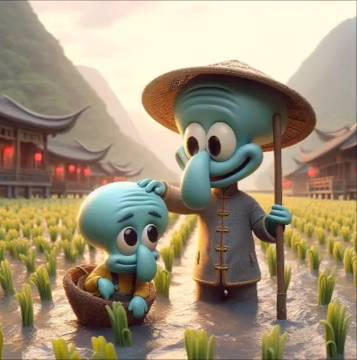a memory Squidward in China during 1960s by farrelardanhalid on DeviantArt