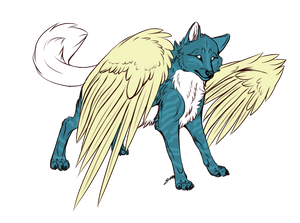 Winged Wolf Adopt-CLOSED