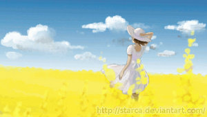 Girl in the yellow field