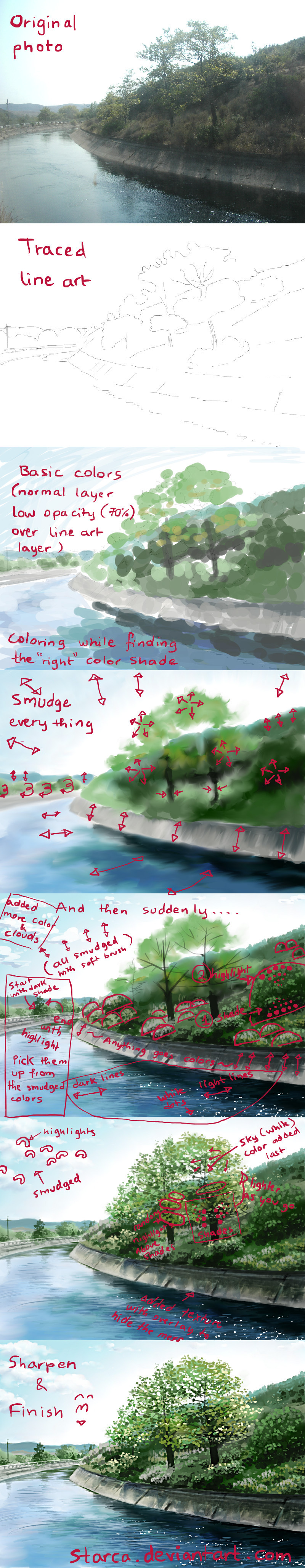 Tutorial: anime like scenery from photo by starca on DeviantArt