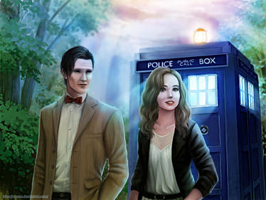 Commission: The 11th Doctor Who and Emily Kemper