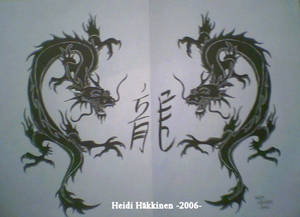 Chinese dragons -blackmarker-