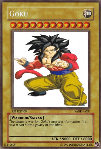 Goku SS4 yugioh card by The-Great-Creador on DeviantArt Goku SS4 yugioh card by The-Great-Creador on DeviantArt