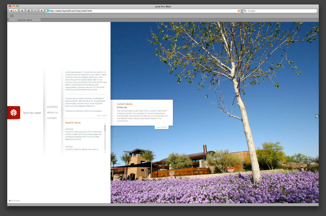 Land Arc West Website by TheRyanFord
