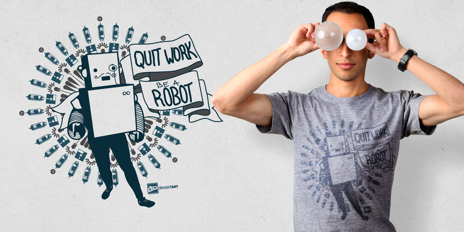 Quit Work, Be a Robot_Tee