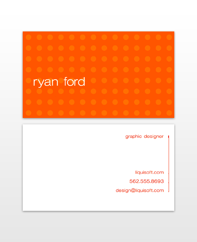 Personal Business Cards-Orange